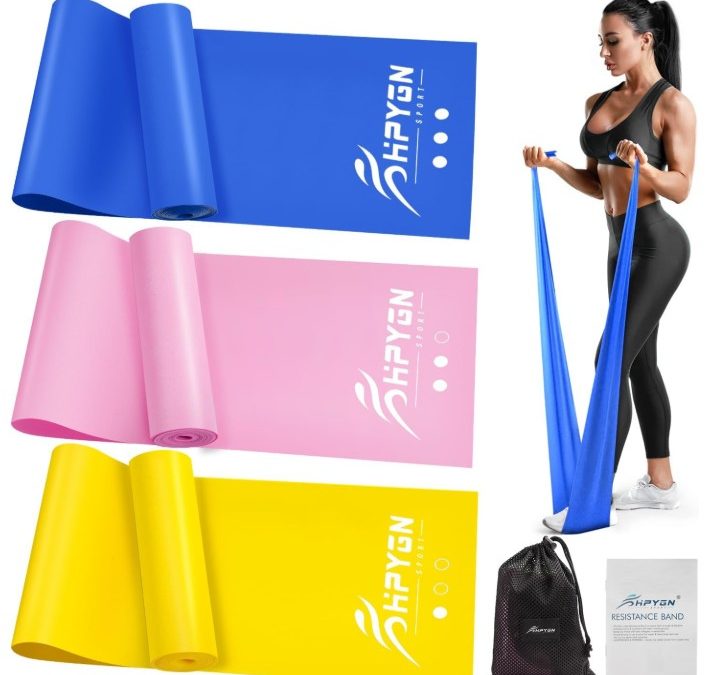 Bandas de resistencia, bandas de ejercicio, bandas de terapia física para entrenamiento de fuerza, pilates, banda elástica de estiramiento con diferentes resistencias, bandas de entrenamiento