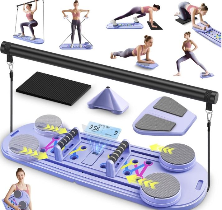 Reformador de Pilates, máquina de pilates reformadora para entrenamiento en casa, tabla abdominal multifuncional, máquina de entrenamiento de abdominales plegable portátil, equipo de entrenamiento